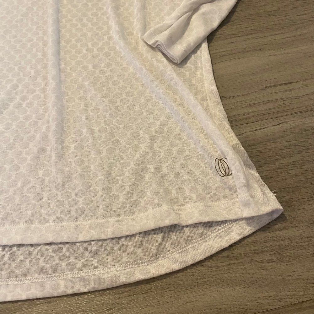 Balance Collection, white sheer light weight athletic yoga long sleeve size lg - Picture 3 of 7